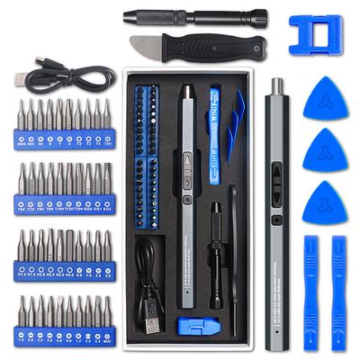 Electric Screwdriver Set 50 In 1 Precision Hex Torx Bits Magnetic Screwdrivers With LED Light Phone Repair Electric Tool