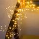 2M 100Leds Copper Wire String Lights Firecracker Fairy Garland Light for Christmas Window Wedding Party Warm White Decor AA Battery Operated (come without battery)