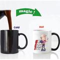 Donald John Trump Color-Changing Ceramic Mug Heat-Sensitive Coffee and Tea Cup, Watch as the Image Transforms with Temperature, Ideal for Enjoying Hot Beverages in Style