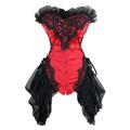 Corset Women's Corsets Trachtenmieder Christmas Halloween Wedding Party Birthday Party Plus Size Black Red Black White Sexy Country Bavarian Hook Eye Lace Up Classic Tummy Control Push Up Solid