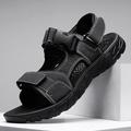 Men's Sandals Leather Sandals Sporty Sandals Outdoor Hiking Sandals Sports Sandals Sporty Casual Beach Outdoor Beach Synthetics Breathable Buckle Black Blue Brown Summer Spring