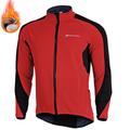 Nuckily Men's Cycling Jacket Winter Thermal Warm Windproof Breathable Reflective Strips Bike Jacket Windbreaker Mountain Bike MTB Road Bike Cycling City Bike Cycling Green Red Blue Bike Wear