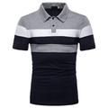 Men's Polo Shirt Golf Shirt Outdoor Work Polo Collar Classic Short Sleeve Casual Slim Fit Color Block Button Front Button-Down Summer Spring Fall Regular Fit Red Navy Blue Gray Polo Shirt