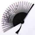 Folding Fans Vintage Style Silk Folding Fan Chinese Japanese Pattern Art Craft Gift Home Decoration Ornaments Dance Hand Fan 7 inches