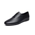 Men's Latin Shoes Ballroom Dance Shoes Practice Trainning Dance Shoes Character Shoes Outdoor Flat Flat Heel Lace-up Black