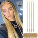 Braid Hair Extensions 4 PCS Baby Braids Front Side Bang Curtain Bang Clip in Hair Extensions Long Braided Hair Piece Natural Soft Synthetic Hair for Women Daily Wear 20 Inch Cool Light Blonde