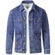 Men's Denim Jacket Casual Jacket Daily Wear Vacation Soft Durable Button Pocket Spring Fall Plain Comfort Leisure Lapel Regular Black Blue Gray Jacket