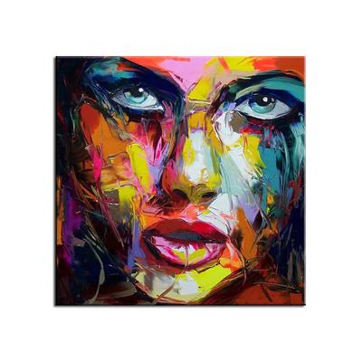 Large Size Original Oil Painting 100% Handmade Hand Painted Wall Art On Canvas Colorful Beauty Woman Face Abstract Modern Home Decoration Decor Rolled Canvas No Frame Unstretched