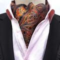 Men's Work Cravat Ascot - Floral Ascot Paisley Floral Jacquard Woven Gift Cravat Tie Multi Color 1 PC