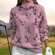 Women's Golf Pullover Sweatshirt Black White Yellow Long Sleeve Top Fall Winter Ladies Golf Attire Clothes Outfits Wear Apparel