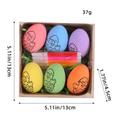 Set of 6 Easter DIY Hand-Painted Eggs with 2024 Cartoon Bunny and Chicken Designs - Perfect Children's Craft Gift