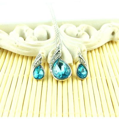 crystal jewelry set crystal necklace earring set