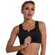 Women's High Support Sports Bra Running Bra Zip Front Back Clasp Bra Top Padded Yoga Fitness Gym Workout Adjustable Breathable Quick Dry Black Blue Purple Solid Colored