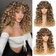 Curly-Wig Big-Curly-Wigs-for-White-Black-Women 20 Inch- Long-Curly-Afro-Wig-with-Bangs Synthetic-Hair-Replacement-Wigs-for- Cosplay and Daily