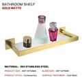Shower Caddy Bathroom Shelf Adorable Creative Contemporary Modern Stainless Steel Tempered Glass Metal 1PC - Bathroom Wall Mounted