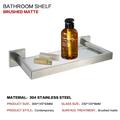 Shower Caddy Bathroom Shelf Adorable Creative Contemporary Modern Stainless Steel Tempered Glass Metal 1PC - Bathroom Wall Mounted