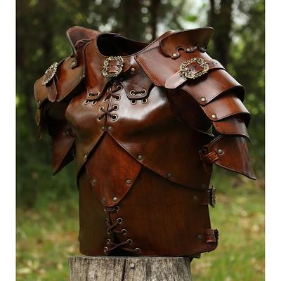 Retro Vintage Medieval Renaissance Steampunk 17th Century Armor Shoulder Armor Chest Guard Warrior Viking Shieldmaiden Unisex Halloween LARP Shoulder Armor