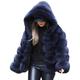 Women's Faux Fur Coat Regular Oversized Coat Sapphire Black Wine Dark Green khaki Party Party Fall Hoodie Regular Fit S M L XL XXL 3XL / Daily