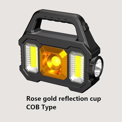 Portable USB Rechargeable Flashlight - Waterproof, 6 Gears, COB/LED Torch Light - Perfect for Camping, Hiking, and Emergencies