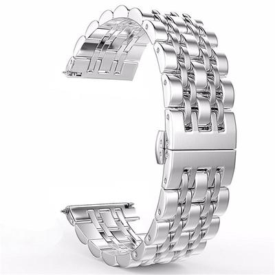 Smart Watch Band for Samsung Galaxy Watch 5 Pro 45mm 4 Classic 42mm 46mm 3 41mm Active 2 40mm 44mm Gear Sport S3 Frontier S2 2 Neo Live Stainless Steel Smartwatch Strap Metal Band Replacement