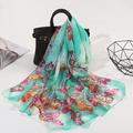 Women'S Large Square Scarf Silk Scarf Printing Floral Ding Scarf Imitation Silk Scarf Satin Scarf