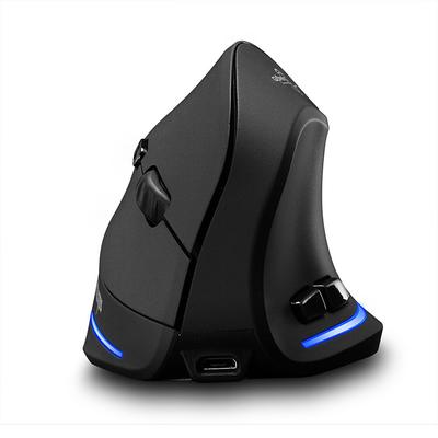 ZELOTES F-35 Wireless 2.4GHz Rechargeable Vertical Mice 6 Buttons 2400 DPI Adjustable Ergonomic Optical Gaming Computer Mouse