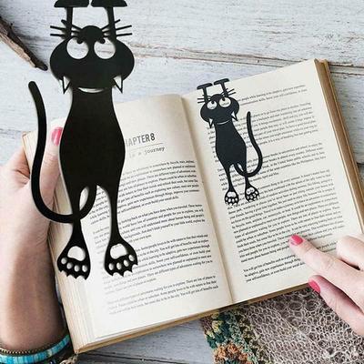 Cat Cute Bookmarks Reading Gifts, Cartoon Creative Bookmark Reusable Personalised Bookmark Multi-Functional Hollow Kitten Bookmarks, Easy to Carry for Home Office School Cat Lovers