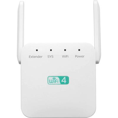 WiFi Booster WiFi Booster WiFi Range Extender 300Mbps Wireless Signal Repeater Booster 2.4 and 5GHz Dual Band 4 Antennas 360° Full Coverage