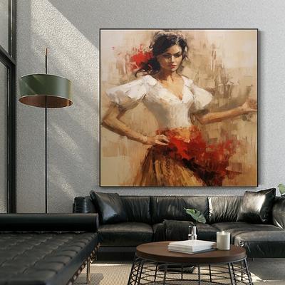 Spanish Dancer Oil Painting Hand Painted High Quality Flamenco Dancer Oil Painting On Canvas for Wall Decoration No Frame