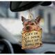 Dog Car Hanging Ornament,Acrylic 2D Flat Dog in The Hands of God Printed 2D Flat Keychain, Optional Acrylic Ornament and Car Rear View Mirror Accessories Dog Memorial Gifts Pack