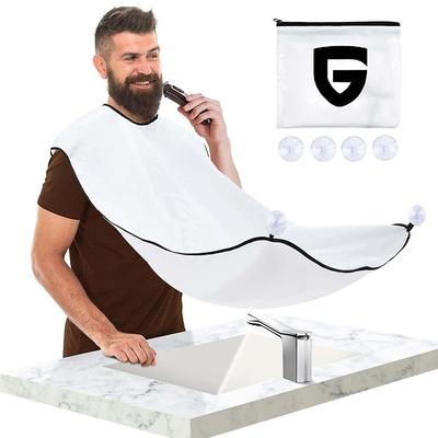 Beard Bib Apron Stocking Stuffers Christmas Gifts for Men Beard Hair Catcher for Shaving Waterproof Non-Stick Beard Cape with 4 Suction Cups One Size Fits All Grooming Accessories