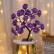 LED Rose Flower Table Lamp Valentine Tree Fairy Lights 24LED Rose Flower Tree Lights Valentine's Day USB Table Lamp Fairy Maple Leaf Night Light Home Party Christmas Wedding Bedroom Decoration Gift