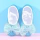 Girls' Ballet Shoes Performance Training Glitter Crystal Sequined Jeweled Contemporary Flat Flat Heel Round Toe Elastic Band Children's Pink Blue