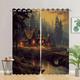2 Panels Fantasy Room Curtain Drapes Blackout Curtain For Living Room Bedroom Kitchen Window Treatments Thermal Insulated Room Darkening