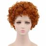 Orange Wigs for Women Synthetic Wig Curly Pixie Cut Wig Short Red Synthetic Hair 8 Inch Women's Synthetic Red