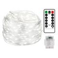 10M 100LED Waterproof Remote Control 8 Function Copper Wire LED String Lights Outdoor String Lights AA Battery-Powered Fairy Light Christmas Wedding Birthday Family Party Room Decoration Without Batte