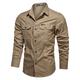 Men's Hiking Shirt / Button Down Shirts Fishing Shirt Tactical Military Shirt Long Sleeve Jacket Shirt Top Outdoor Breathable Quick Dry Lightweight Sweat wicking Summer Creamy-white ArmyGreen Army