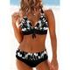 Women's Swimwear Bikini Plus Size Swimsuit 2 Piece Printing Ombre Leopard Push Up Summer Bathing Suits