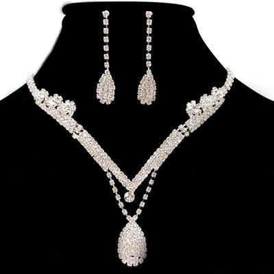 1 set Jewelry Set Drop Earrings For Women's Synthetic Diamond Wedding Party Gift Rhinestone Vintage Style Geometrical Link / Chain Drop Teardrop dress to impress 2025