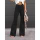 Women's Bell Corduroy Flare Pants Bottom Trousers Full Length Pocket High Waist Fashion Streetwear Christmas Xmas Wine Black S M Winter Autumn Fall