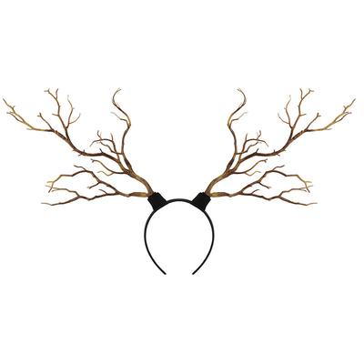 Mori Girl Branch Hair Hoop Exaggerated Big Hair Accessories Christmas Antlers Headdress Party Luminous Head Hoop Wholesale Head Hoop
