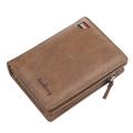 Men's New Zipper Short Wallet Multi-card Slot Fashion Vertical Mini Snap Coin Purse For Men