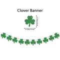 St Patricks Day Decorations Kit, 26pcs Felt Shamrock LUCKY Banner, Including Letter Banner, Swirls, Lucky Green Clover Cupcake Toppers, for St Patricks Day