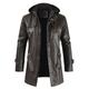 Men's PU Leather Jacket Faux Leather Coat Motorcycle Biker Fashion Style Winter Casual Daily Outdoor Work Pocket Black Brown Warm Hoodie Jacket Outwear Tops