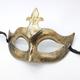 Halloween Ball Party Mask Retro Prince Flat Head Mask Antique Bronze Half Face Mask Black Decorative Men's and Women's