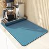 kitchen Super Absorbent Draining Mat Kitchen Draining Mat Super Absorbent Kitchen Sink Drainer Counter Mat Anti-Slip Absorbent Draining Mat Kitchen Counter Quick Dry Dish Drainer Mat