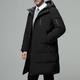 Men's Winter Coat Down Jacket Cardigan Long Daily Wear Vacation To-Go Casual / Daily Winter Solid / Plain Color Black Green Gray Puffer Jacket