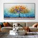 Handmade Oil Painting Canvas Wall Art Decoration Modern Living Room Sofa Background Wall Money Tree for Home Decor Rolled Frameless Unstretched Painting