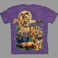 Kids Boys T shirt Short Sleeve 3D Print Lion Tiger Animal Blue Children Tops Spring Summer Active Fashion Daily Regular Fit 3-12 Years