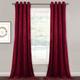 Blackout Curtain Drapes Velvet Farmhouse Grommet/Eyelet Curtain Panels For Living Room Bedroom Door Kitchen Window Treatments Thermal Insulated Room Darkening